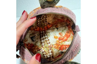 Pumpkin patchwork crossbody bag