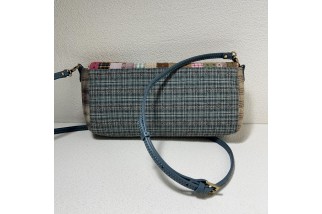 Patchwork crossbody bag with adjustable strap