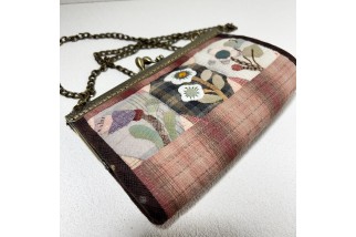 Crossbody bag with house and tree decals